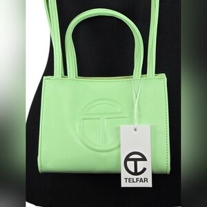NWT Telfar Small Shopping Bag Double Mint Vegan Leather Crossbody